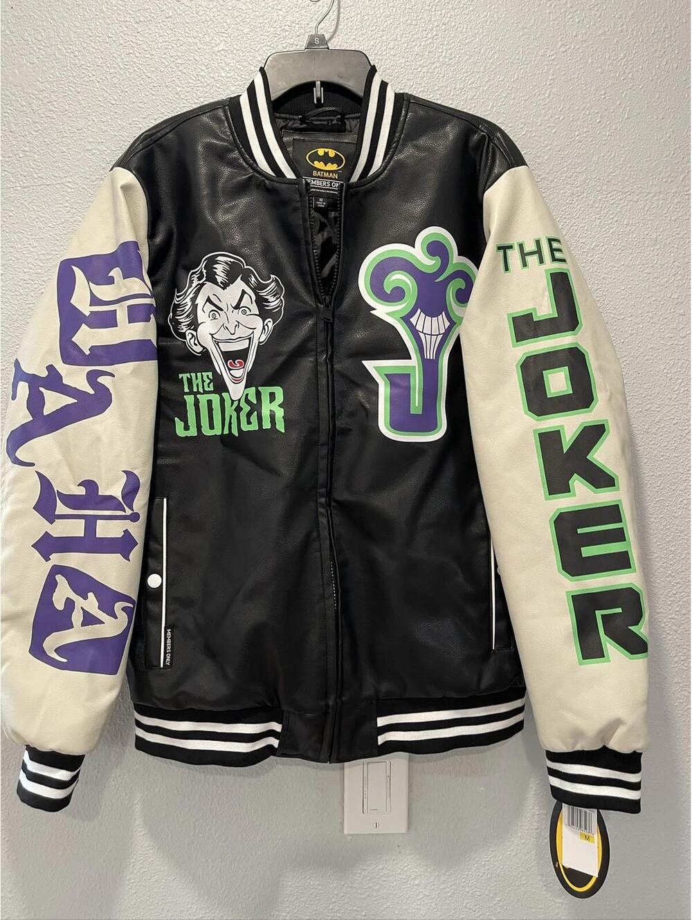 Members Only Batman Joker Varsity Jacket M